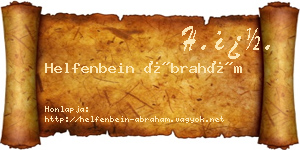 Helfenbein Ábrahám névjegykártya